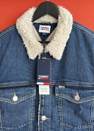 Tommy hilfiger jeans оригинал сша мужская куртка джинсовка шерпа размер m2 фото