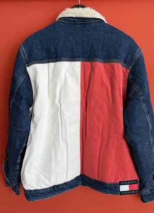 Tommy hilfiger jeans оригинал сша мужская куртка джинсовка шерпа размер m5 фото