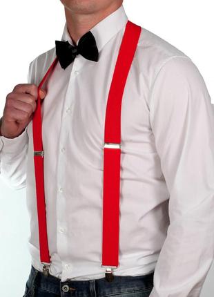 Красные подтяжки мужские (польша)