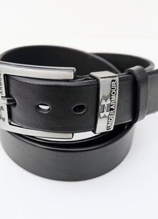 Кожаный ремень мужской. черный