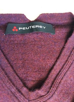 Тёплый шерстяной  бордовый пуловер peuterey шерсть 100%3 фото