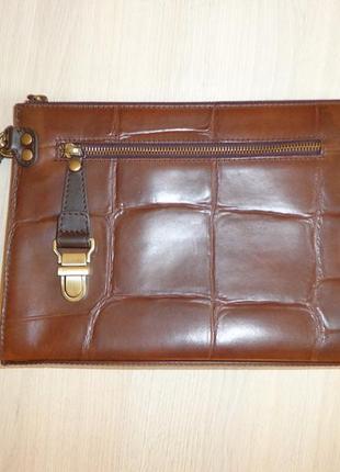Шкіряна чоловіча барсетка сумка клатч vif віф