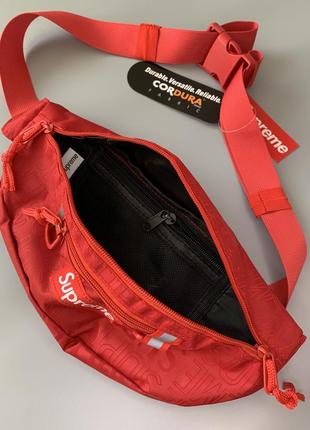 Сумка / бананка supreme waist bag “red - ss19”6 фото