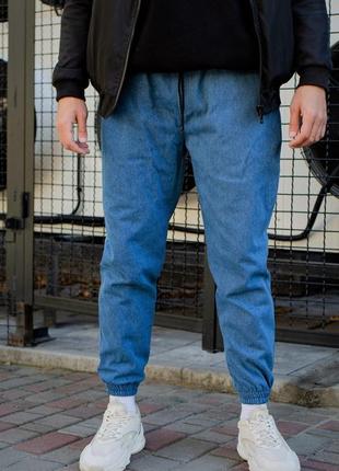 Теплі джинси without jogger blue man2 фото