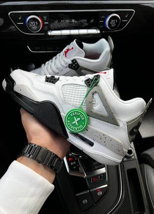 Nike jordan 4 cement, кросівки чоловічі джордан 4, мужские кроссовки найк джордан 4