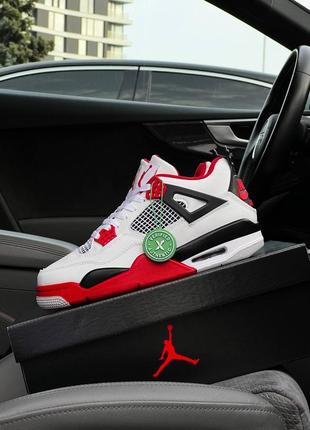 Nike jordan 4 retro fire red, мужские кроссовки найк джордан 4, кросівки чоловічі джордан 4