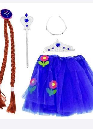 Яркое карнавальное платье disney карнавальный костюм анна из холодного сердца на 7-8 лет7 фото
