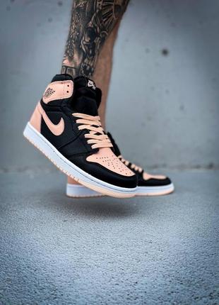 Мужские высокие кожаные кроссовки nike air jordan 1 retro high og “crimson tint"#найк2 фото