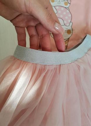 Пудровая фатиновая юбка пачка ту-ту4 фото