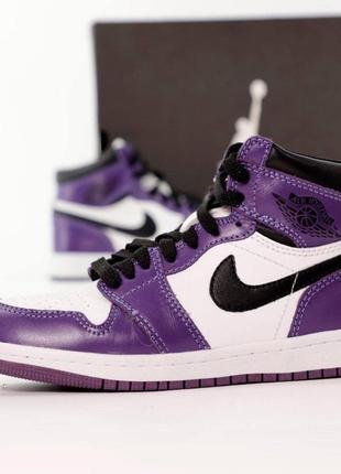 Nike air jordan 1 retro колір (фіолетовий ) original кросівки /йдуть в оригінальній коробці7 фото