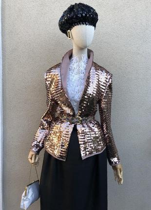 Золотистый,бронзовый жакет,пиджак,блейзер в пайетки,esmara by heidi klum.