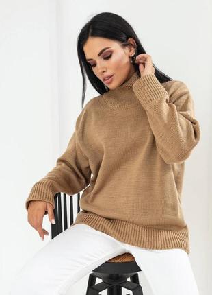 Крутий 🥰 светр оверсайз з високим горлом светр з вовни шерстяний светр