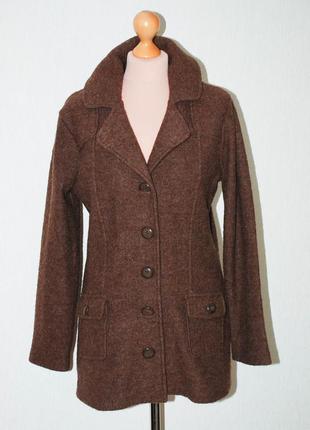 Шерстяной пиджак жакет пальто приталенный шерсть  теплый9 фото