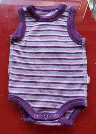 Joha мягкий теплый бодик майка новорожденной девочке 0-3 м 50-56-62 см