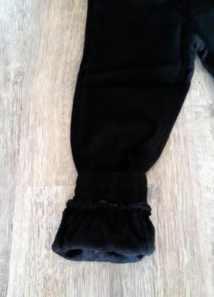 Утеплённые черные  брюки на флисе для мальчиков. размеры 98-128 см grace2 фото