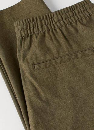 Стильные женские штаны sport h&m, повседневные штаны цвета хаки, брюки хаки на резинке sport h&m2 фото