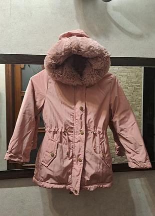 Зимова куртка парка на дівчинку 5 р