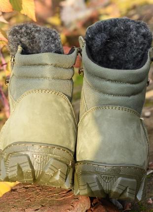 Тактичні черевики,берці,берци зимові чоловічі хакі нубук воєнні, армійскі зсу всу (зима 2022-2023)2 фото