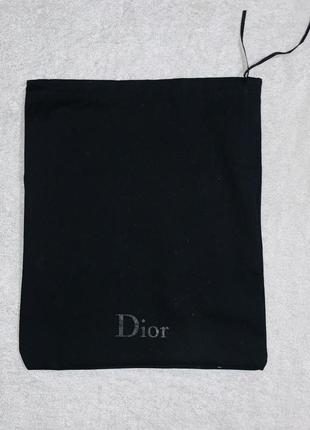 Оригінальний брендовий бавовняний чорний мішок для зберігання одягу dior / сумок / взуття / пыльник / dust bag1 фото