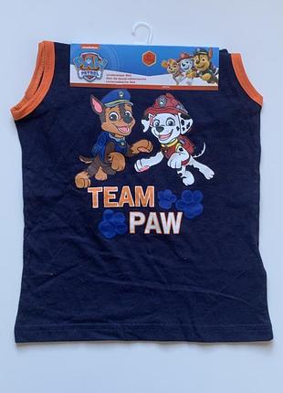 Комплект майка та трусики disney paw patrol, щенячий патруль, нижнее белье