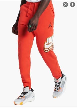 Спортивные штаны, брюки air jordan jumpman core fleece pants red