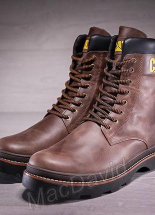 Ботинки мужские зимние caterpillar casual brown10 фото