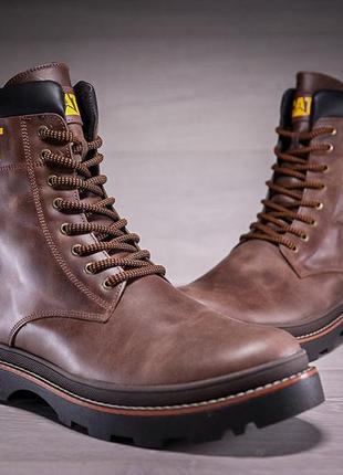 Ботинки мужские зимние caterpillar casual brown1 фото