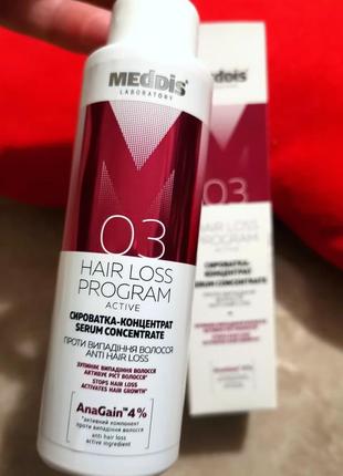 Эффективна сироватка проти випадіння волосся meddis hair loss program active serum