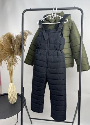 Зимовий костюм курточка та штани на флісі. курчиока діно з ріжками на капюшоні2 фото