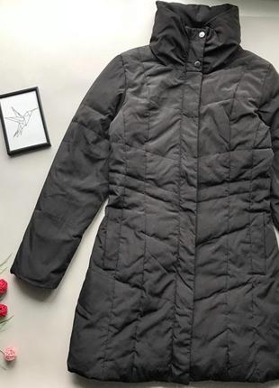 Зимнее пуховое пальто / чёрный пуховик zara / куртка пуховик м
