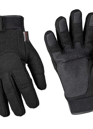 Тактичні зимові перчатки рукавиці mil-tec - чорні