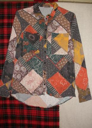 Веселенькая свободная рубашка блузка tu из вискозы