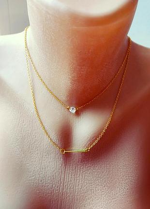 Цепочка с фианитом 2