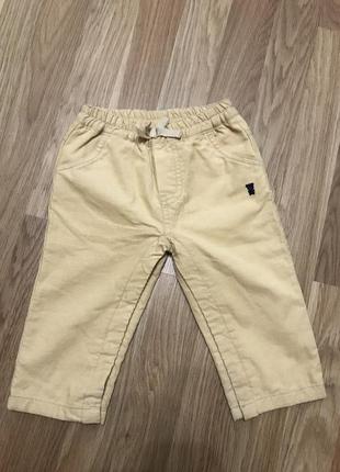 Микровельветовые штани на весну 6-9 міс