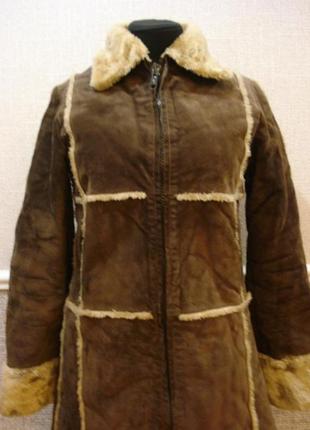 Дублянка зимове пальто з хутром2 фото