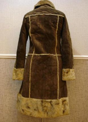 Дублянка зимове пальто з хутром3 фото