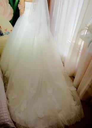 Чарівна весільна сукня кольору лайт айворі8 фото