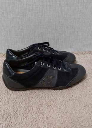 Кожаные кроссовки geox, натуральная кожа + замш. размер 36, стелька 23 см.4 фото