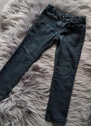 Чорні скіні для дівчинки, чорні штани, штани на резинці для дівчинки, чорні джинси