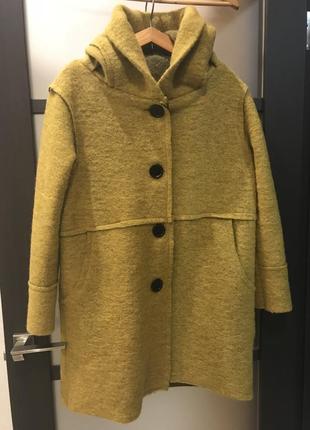 Итальянское новое шерстяное пальто / кардиган