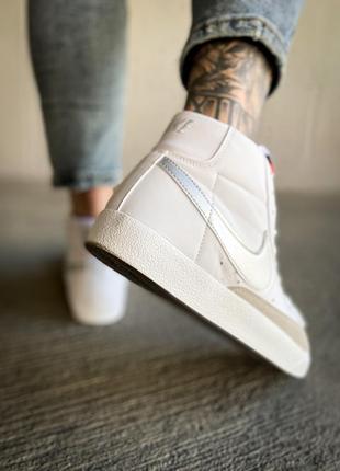 Кросівки nike blazer mid 77 white/metallic silver4 фото