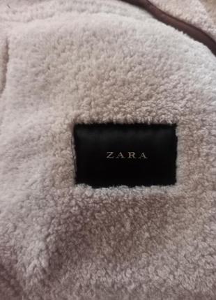 Телая удлинненая дубленка zara4 фото