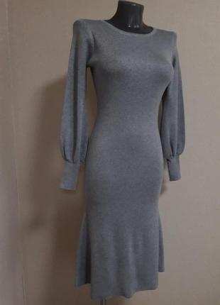 Шикарне, жіночне,фігурне, обтисле, ефективне елегантне плаття міді5 фото