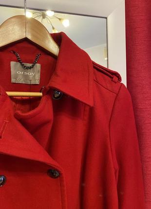 Новое стильное яркое красное пальто orsay, l4 фото