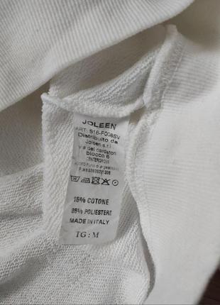 Шикарный белый свитшот оверсайз made in italy 10