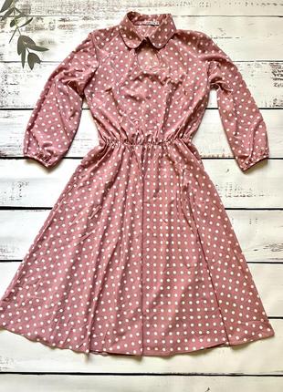 Сукня, рожева сукня, сукня в горошек, гарна сукня, літня сукня, платье, плаття