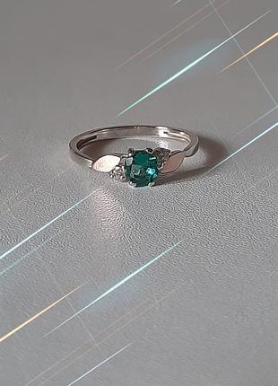 🫧  17.5 розмір кільце срібло золото турмалін