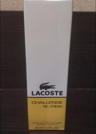 Чоловіча туалетна вода challenge re/fresh lacoste