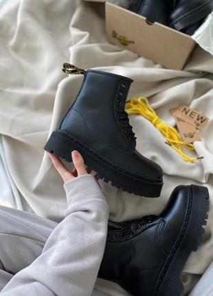 Зимові жіночі черевики dr. martens, женские зимние ботинки доктор мартинс1 фото