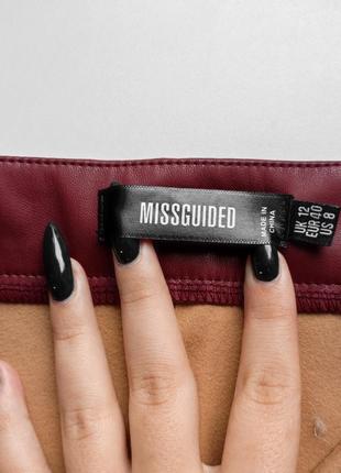 Красные кожаные штаны missguided4 фото